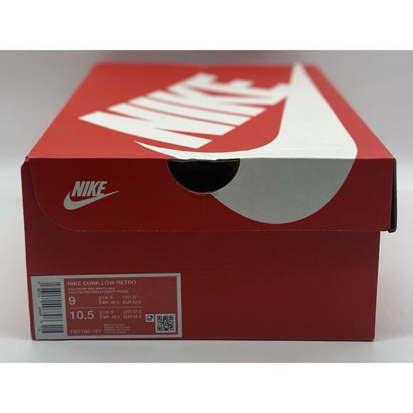 NEW Nike Dunk Low Retro White Team Red Gorge Green FB7160-161 Men’s Size Multi - Picture 7 of 7